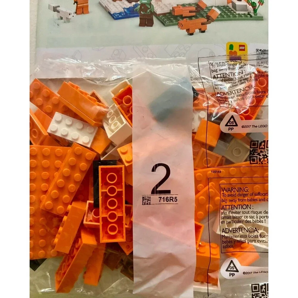 LEGO Minecraft The Fox Lodge 21178 Bag #2 Only Incomplete Sealed Parts Lot